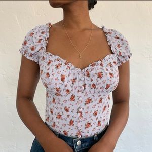 Reformation Bev Top - Brand New NWT - Petunia - Size 0